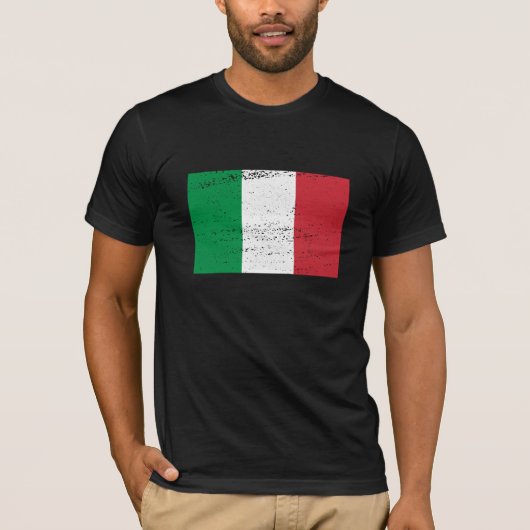 T-shirt Drapeau Grunge Italien (Devant)
