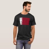 T-shirt Drapeau Grunge Qatar (Devant entier)