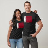 T-shirt Drapeau Grunge Qatar (Unisexe)