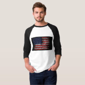 T-shirt Drapeau Grunge U.S.A (Devant entier)