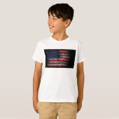 T-shirt Drapeau Grunge U.S.A (Devant entier)