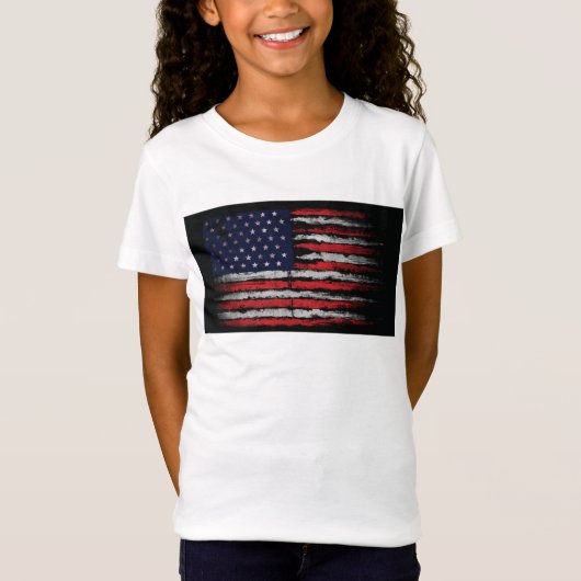 T-Shirt Drapeau Grunge U.S.A (Devant)