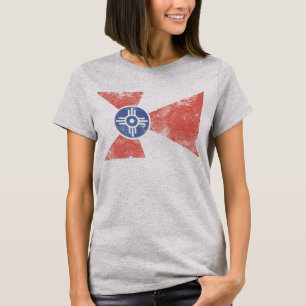 T-shirt Drapeau grunge vintage Girly mignon de Wichita le