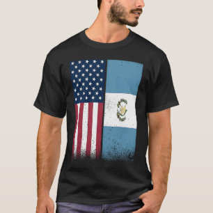 T-shirt Drapeau Guatémaltèque États-Unis Et Guatemala Drap
