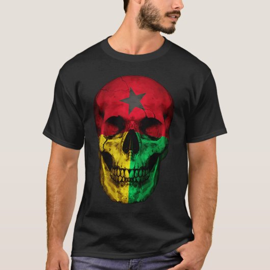 T-shirt Drapeau Guinée-Bissau Crâne Bissau Guinée-Bissau F (Devant)