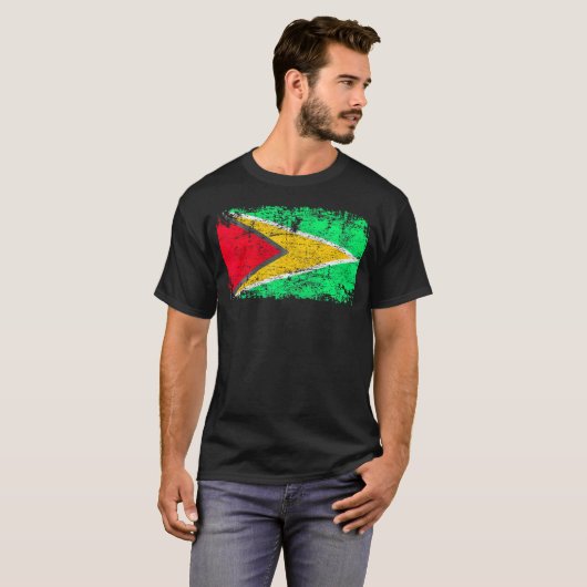 T-shirt Drapeau Guyana (Devant entier)