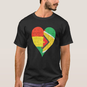 T-shirt Drapeau Guyanais Bolivien Cœur