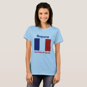 T-Shirt Drapeau Guyane + Carte + Texte (Devant entier)