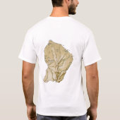 T-Shirt Drapeau Guyane + Carte + Texte (Dos)