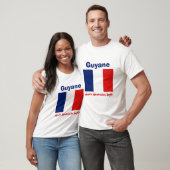 T-Shirt Drapeau Guyane + Carte + Texte (Unisexe)