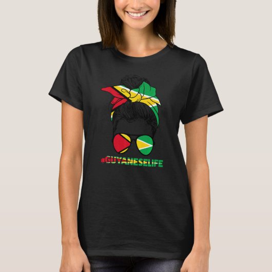 T-shirt Drapeau Guyaneselife Guyana (Devant)