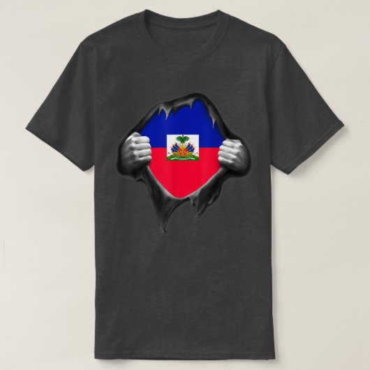 T-shirt Drapeau Haïti T  (Design devant)