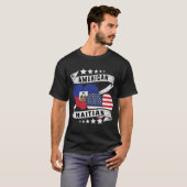 T-shirt Drapeau haïtien américain (Devant entier)