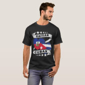 T-shirt Drapeau Haïtien Et Cubain (Devant entier)