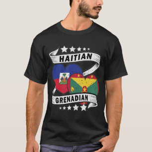 T-shirt Drapeau Haïtien Et Grenadien