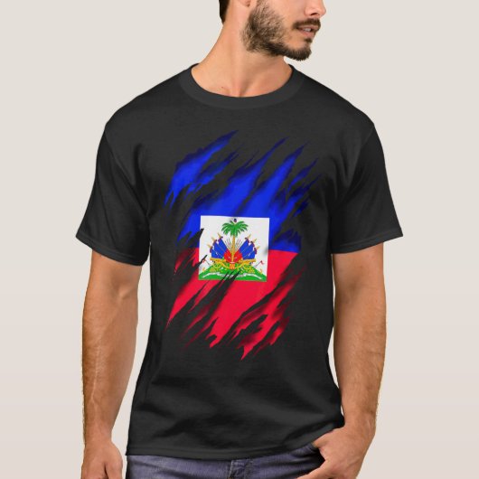 T-shirt Drapeau haïtien Haïti (Devant)