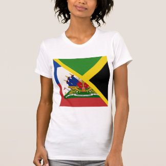 T-shirt Drapeau haïtien jamaïcain | Half Jamaïque Haïti