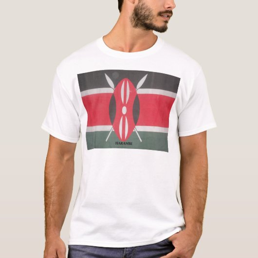 T-shirt Drapeau Harambe vintage Kenya (Devant)