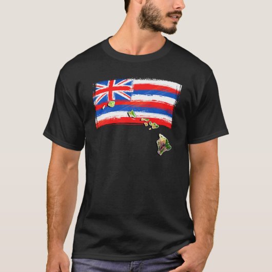 T-shirt Drapeau Hawaï (Devant)