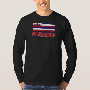 T-shirt Drapeau hawaïen de Waimanalo, Hawaii 96795 Raglan