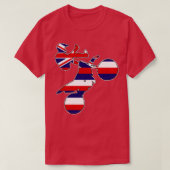T-shirt Drapeau Hawaii vtt (Design devant)