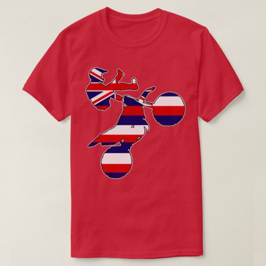 T-shirt Drapeau Hawaii vtt (Design devant)