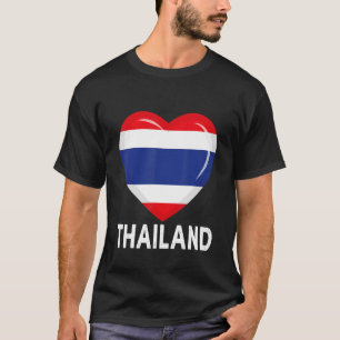 T-shirt Drapeau Heart Thaïlande Hommes Femmes Enfant Patri