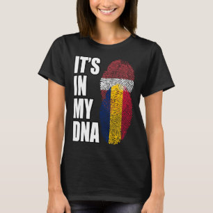 T-shirt Drapeau Héritage De L'ADN Du Tchad Et De La Letton