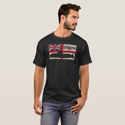 T-shirt Drapeau Hms Unseen S41 Sous-marin Royal Navy (Devant entier)