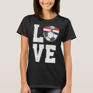T-shirt Drapeau hollandais Pays-Bas Soccer Love