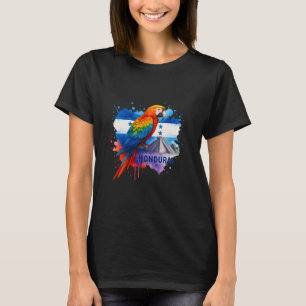 T-shirt Drapeau hondurien Ara macao écarlate Copan Hondura