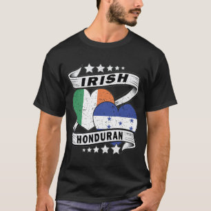 T-shirt Drapeau hondurien Et Irlandais