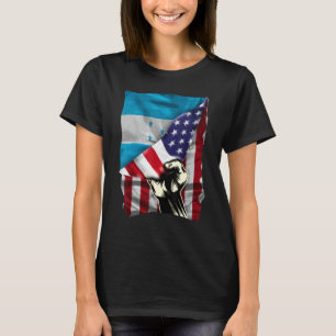 T-shirt Drapeau hondurien semi-américain RACINE USA Drapea