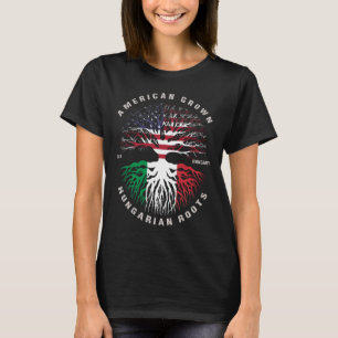 T-shirt Drapeau Hongrie : racines hongroises grandissantes