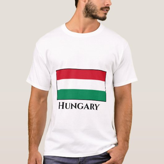 T-shirt Drapeau hongrois (Devant)