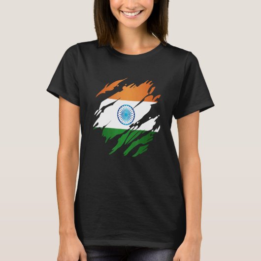 T-shirt Drapeau indien (Devant)