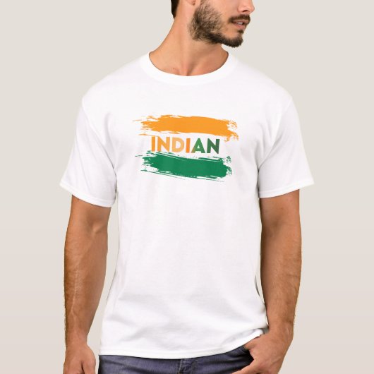 T-shirt Drapeau indien (Devant)