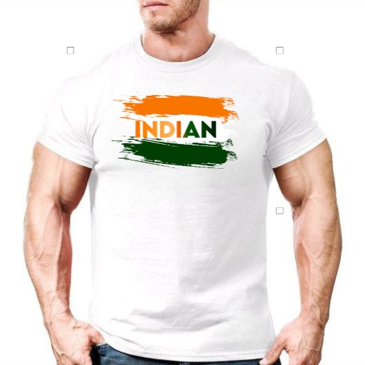 T-shirt Drapeau indien