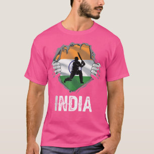 T-shirt Drapeau indien de l'équipe Inde de cricket Jersey