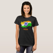 T-shirt Drapeau indien du Bharat (Devant entier)