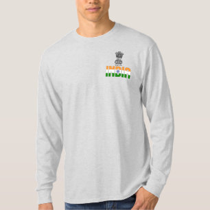 T-shirt Drapeau indien et armoiries patriotiques