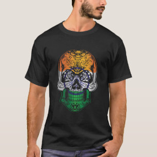 T-shirt Drapeau Indien Et Rose