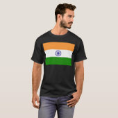 T-shirt Drapeau Indien - Image de haute qualité (Devant entier)