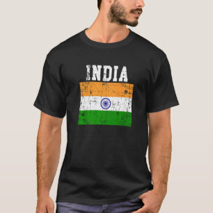 T-shirt Drapeau indien rétro Vintage