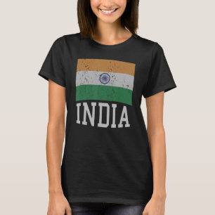 T-shirt Drapeau Indien Tricolor Avec Ashoka Chakra Desi In