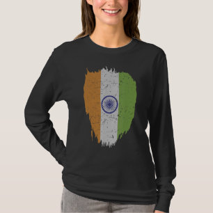 T-shirt Drapeau Indien Tricolor Avec Ashoka Chakra Desi In