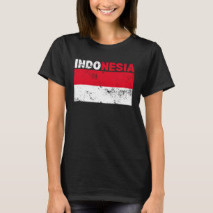T-shirt Drapeau Indonésie Vintage