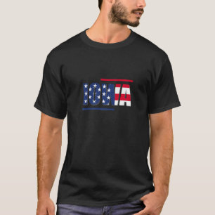 T-shirt Drapeau Iowa USA
