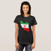T-shirt drapeau iranien carte iran pour les femmes (Devant entier)