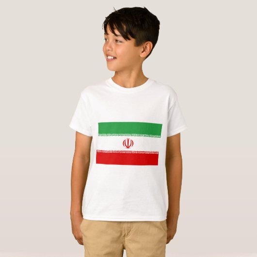 T-shirt Drapeau iranien (Iran) (Persan) (Devant entier)